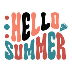 Hello summer  Retro SVG