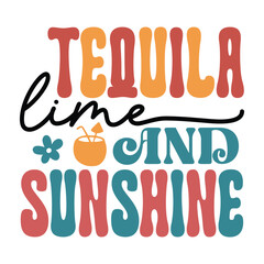 Tequila lime and sunshine Retro SVG