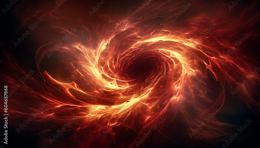 Poster a digitally generated image of a multi colored, glowing galaxy backdrop generated by ai