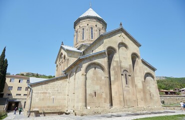 Fototapeta na wymiar Mtskheta, the original capital of Georgia, which still preserves many of its historical churches and monasteries