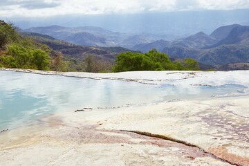The unique frozen waterfalls and travertine pools of Hierve el Agua in Oaxaca, Mexico © Sailingstone Travel