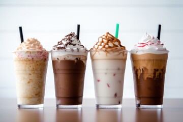 Generative AI collection a cup frappe Food Photography