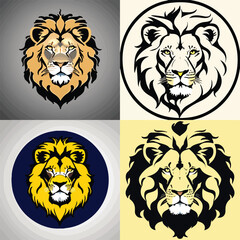 Naklejka premium artwork lion logo modern creative vector illustration business logo art