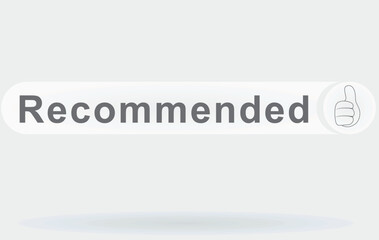 Recommended button icon. vector illustration