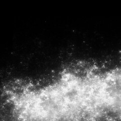 White powder explosion isolated on black background. White dust particles splash.
