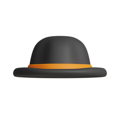 3d black hat father's day icon