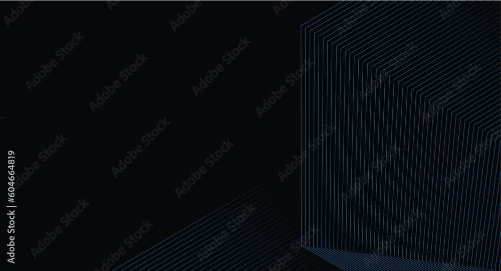 Poster abstract blue wave background. blue minimal round lines abstract background. thin line wavy abstract