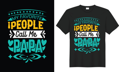 Fototapeta premium father's day t shirt design. Free Vector vintage typography illustration. with graphic vector design. Dad typography t shirt design template. Dad t shirt design with words Dad t-shirt design, 