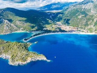 Drone-Captured Landscape of Ölüdeniz, Fethiye, Muğla, Turkey