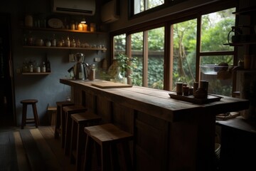 Generative AI a japanese natural and simplistic kitchen  Photography