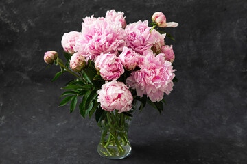 Background with beautiful flowers peonies.Flowers delivery