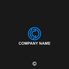 Monogram logo letter C, CC or CCC modern company c, letter, icon, cc, abstract, vector, business, design, wedding, art, font, concept, label, alphabet, template, bitcoin, blue, creative