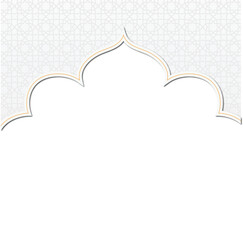 Arabic islamic elegant white and golden luxury ornamental background with islamic pattern