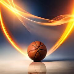 Obraz premium basketball ball in the fire