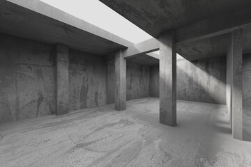 Abstract architecture interior background. Modern concrete room