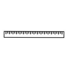 Ruler vector icon, ruler in trendy flat style on white background