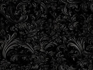 Seamless pattern Royal vintage Victorian Gothic background Rococo venzel and whorl created with Generative AI technology.