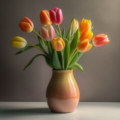Blooming Beauty: Flowers in a Graceful Vase