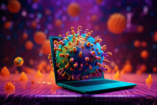 Computervirus infiziert Computer