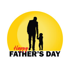 Father's Day 2023 Vector Typography with Silhouette