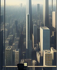 skyscrapers in the city Generative AI