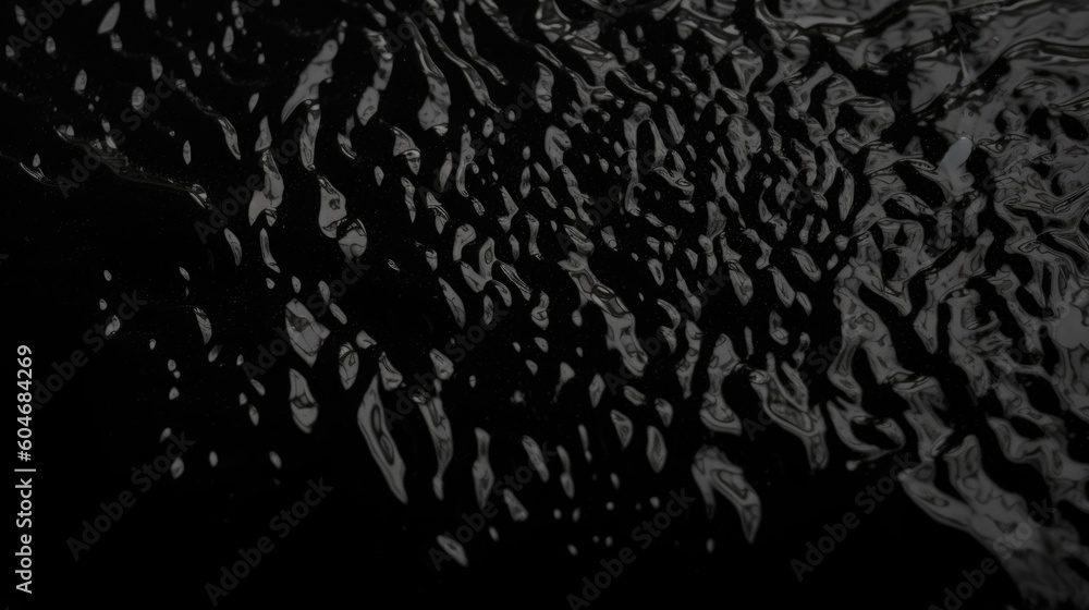 Poster black background with water drop texture. generative ai aig21.