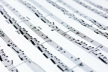 musical score with musical notes on a white background