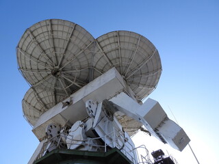 space radio antenna on the ship of space ship support