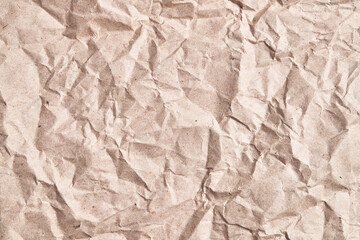  Brown crumpled paper texture background