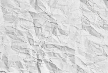  White crumpled paper texture background