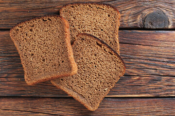 Slices of rye bread