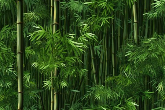 Bamboo Forest Grove Trees Seamless Texture Pattern Tiled Repeatable Tessellation Background Image