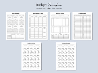 Budget tracker, budget planner. Vector illustration