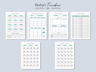 Budget tracker, budget planner. Vector illustration