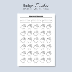 Budget tracker, budget planner. Vector illustration
