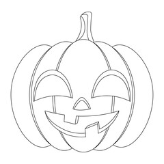 Pumpkin coloring book, vector illustration