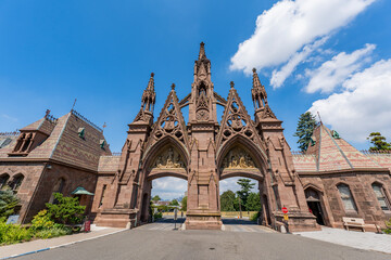 Cemetery entrance gates in Brooklyn