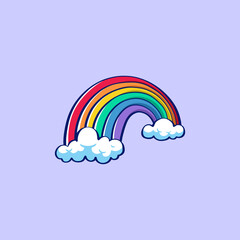 Free vector hand drawn pride month lgbt rainbow cloud