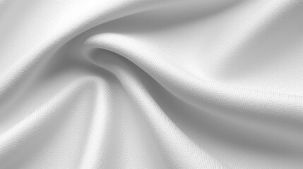 White Broadcloth Fabric Texture Background - Textile Material - Generative AI