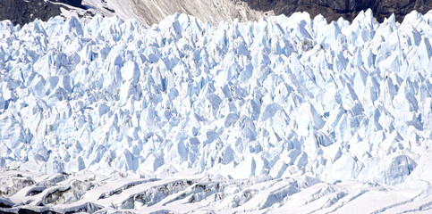 Glacier ice texture, Glacier Bay National Park and Preserve in the U.S. state of Alaska