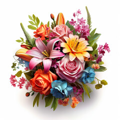 Fototapeta na wymiar Bouquet of flowers Clipart
