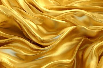 Fototapeta premium Liquid golden background, exuding the opulent texture of silk. Ai generated