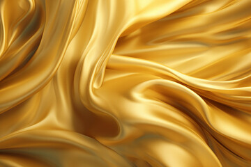 Fototapeta premium Liquid golden background, exuding the opulent texture of silk. Ai generated