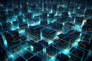 Obraz premium The Power of Connectivity. Concept of connectivity, where diverse elements intertwine to create a harmonious network. Ai generated