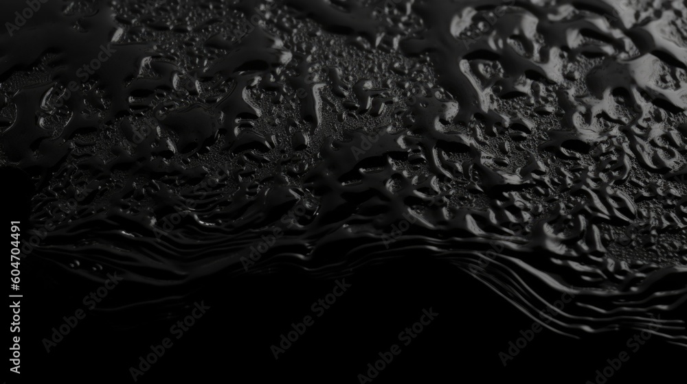 Poster black background with water drop texture. generative ai aig21.