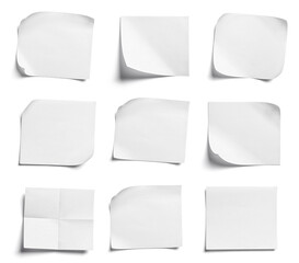 paper message note reminder adhesive sticker blank background white empty sticky tag sign office