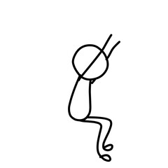 Stick Man poses