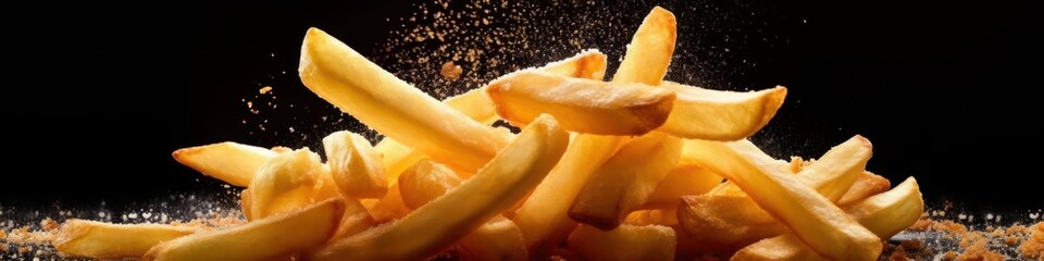 Naklejka na ściany i meble French fries. Generative AI