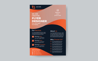 Corporate business flyer template design. design template.  marketing, business proposal, promotion, advertise, publication, cover page. modern design template. modern template