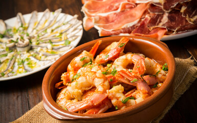 langostinos al ajillo